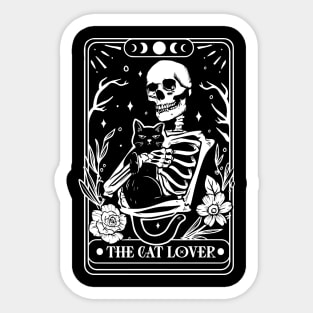 The cat lover - funny tarot cat Sticker